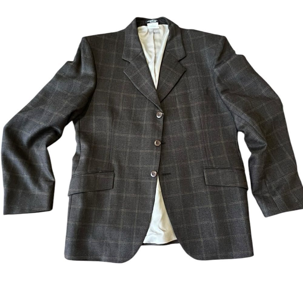 Grand Prix Wool Blazer 44R Plaid 100% Wool Men’s Show Coat Equestrian Jacket